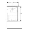 Тумба под раковину GEBERIT ACANTO 500.615.JL.2 75 см